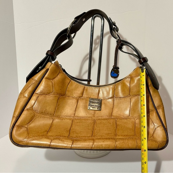 VTG Dooney & Bourke Crocodile shoulder bag with blue bag charm - Picture 5 of 7